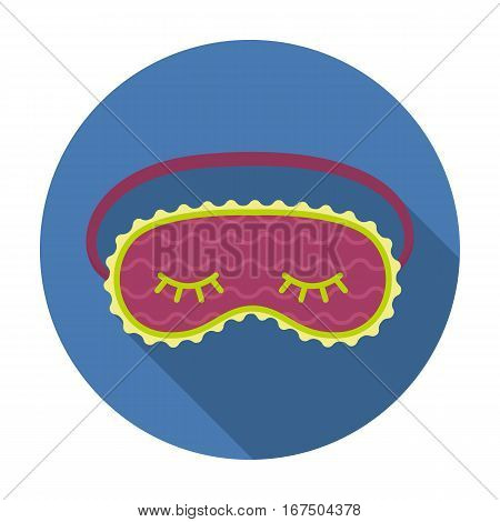 Blindfolds icon in flat design isolated on white background. Sleep and rest symbol stock vector illustration.