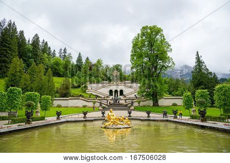 Linderhof Palace Is A Schloss In Germany, In Southwest Bavaria.