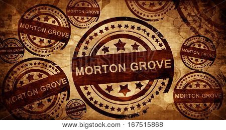 morton grove, vintage stamp on paper background