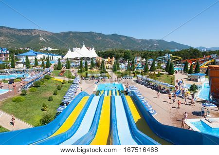 Gelendzhi,k Russia-august 29: Zolotaya Buhta Water Park In Gelendzhik Resort Town On August 29, 2015