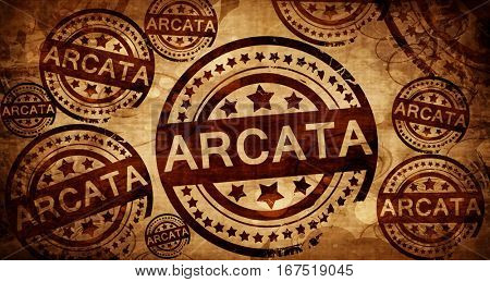 arcata, vintage stamp on paper background