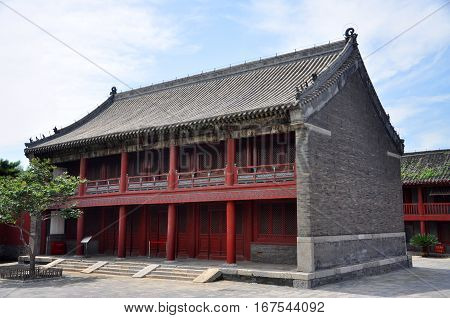 Xiangfeng Pavilion in the center of Shenyang Imperial Palace (Mukden Palace), Shenyang, Liaoning Province, China. Shenyang Imperial Palace is UNESCO world heritage site built in 400 years ago.