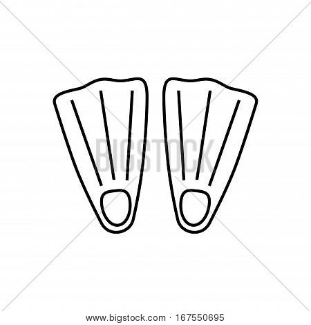 Diving fins isolated icon vector illustration graphic design