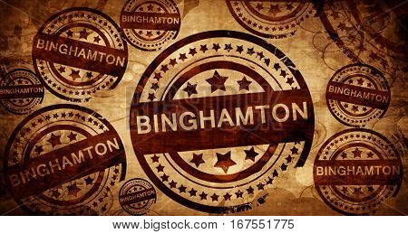 binghamton, vintage stamp on paper background