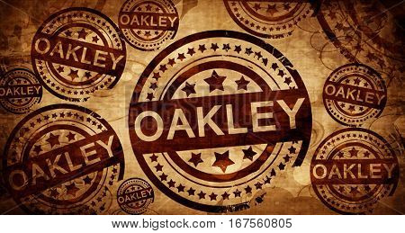 oakley, vintage stamp on paper background