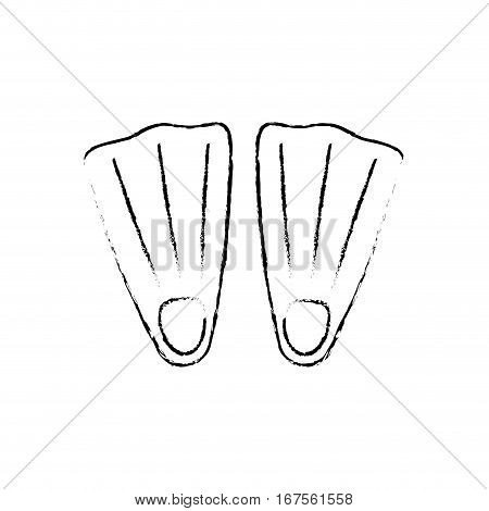 Diving fins isolated icon vector illustration graphic design