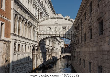 Bridge Of Sighs In Venice