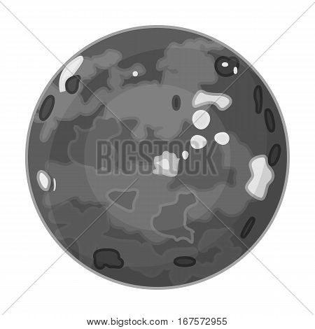Venus icon in monochrome design isolated on white background. Planets symbol stock vector illustration.