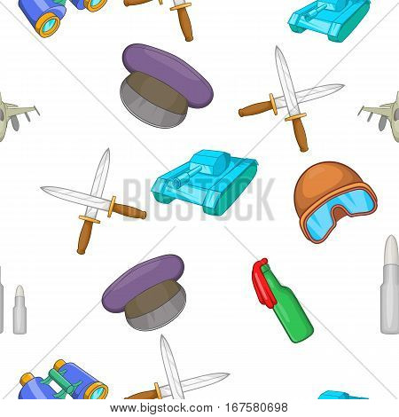 Weaponry pattern. Cartoon illustration of weaponry vector pattern for web