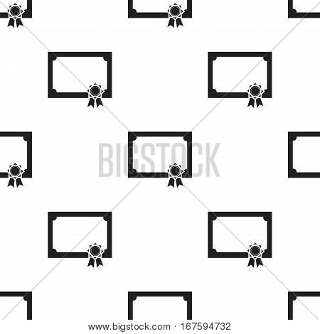 Diploma icon black. Single education icon from the big school, university black. - stock vector