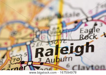 Raleigh, North Carolina On Map