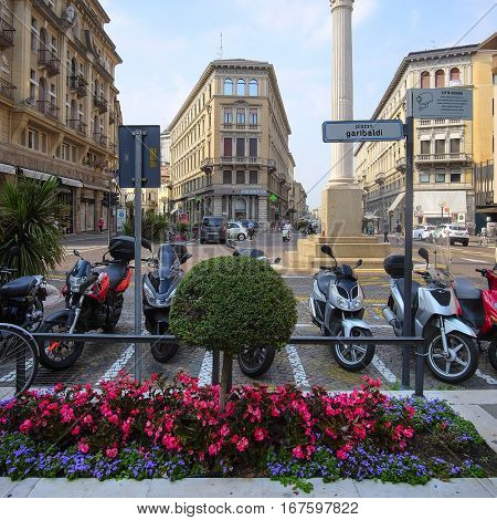 PADOVA, ITALY - JULY, 9, 2016: street in a Padova, Italy