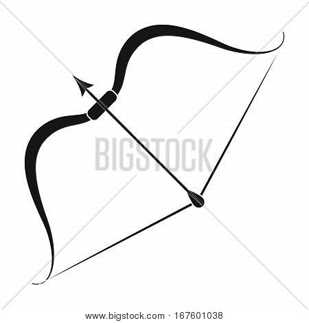 Viking bow icon in black design isolated on white background. Vikings symbol stock vector illustration. - stock vector