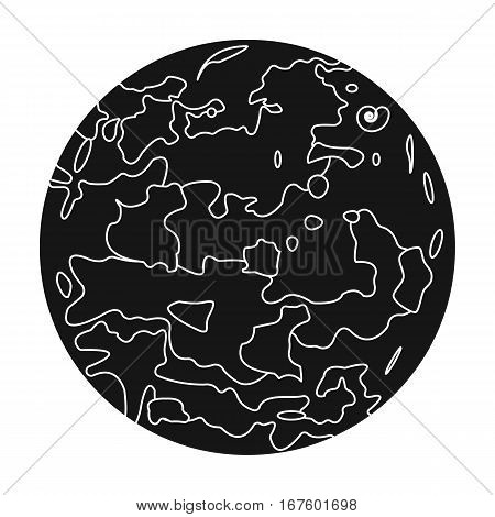 Venus icon in black design isolated on white background. Planets symbol stock vector illustration. - stock vector
