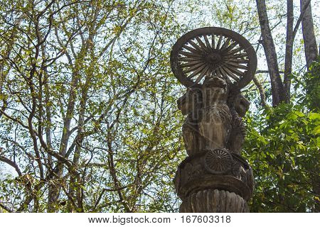 Pillars of Ashoka in Wat Umong, Chiangmai Thailand