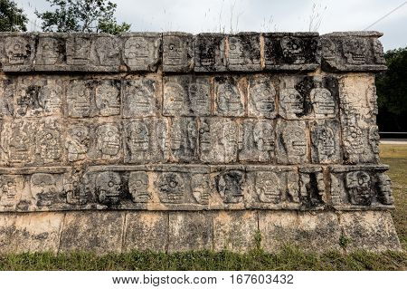 Platform Of The Skulls In Chichen Itza