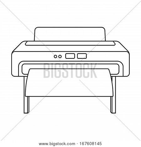 Large format printer icon in outline style isolated on white background. Typography symbol vector illustration. - stock vector