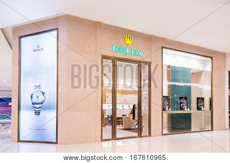 Kuala Lumpur, Malaysia -  January 29, 2017: Rolex Sa With Its Outlet In Kuala Lumpur, Retail And Ser