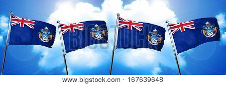 Tristan da cunha flag, 3D rendering