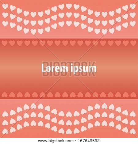 valentine day heart decoration frame space background,vector Illustration EPS10