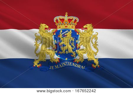 Flag of Netherlands or Kingdom of the Netherlands. 3d illustration