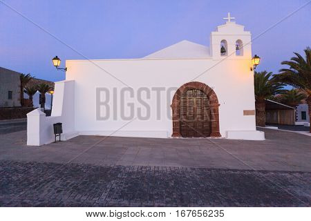 Old but beautiful church buildings in Femes, Lanzarote