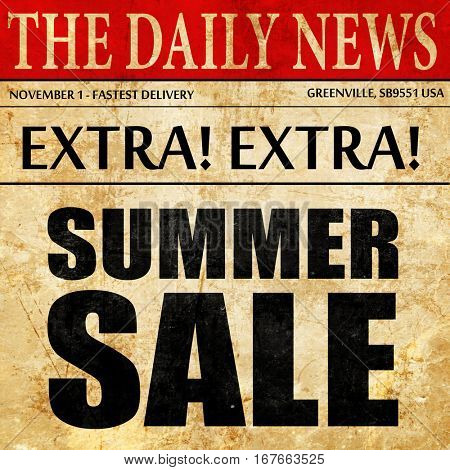 summer sale, newspaper article text