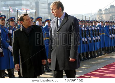 Belgrade, Serbia. January 31St - Greece Prime Minister Alexis Tsipras In Official Visit To Belgrade.