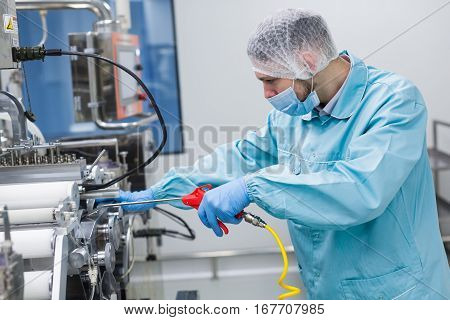 Plant Picture, Factory Worker Work With Machine, Steel Machines