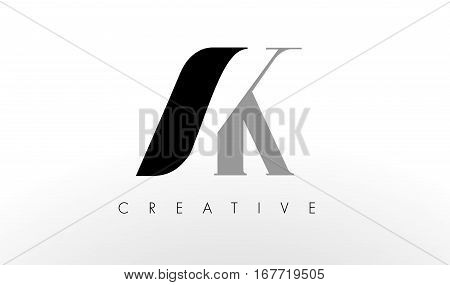 A K Letter Logo Design. Creative Modern AK Letters Icon Illustration.