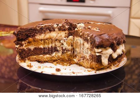 Praguer Chocolate Cake On A Plate