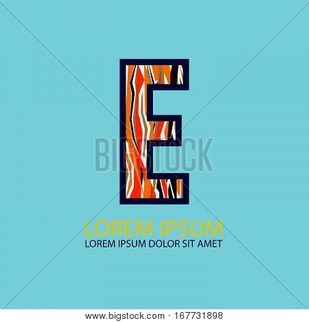 initial letter e typography logo design for brand and company identity