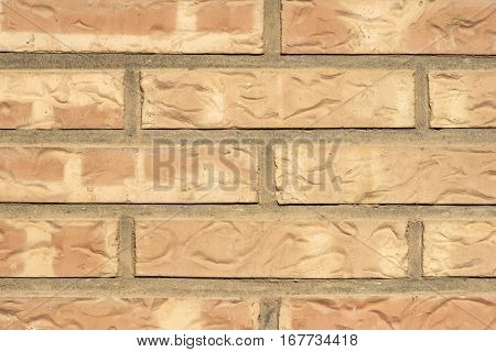 Brick wall vintage background in detail. Decorative wall cladding, wallcovering coating