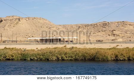 Egypt Nile cruise, a nice view from the boat to shore.