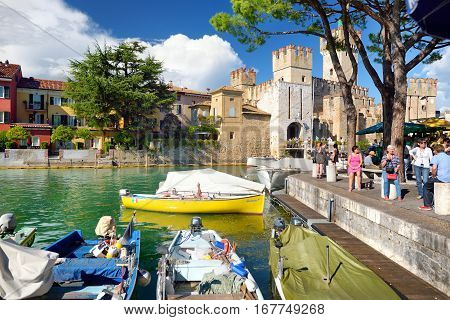 Sirmione, Italy - September 19, 2016: Beautiful Views Of Sirmione, A Comune In Brescia