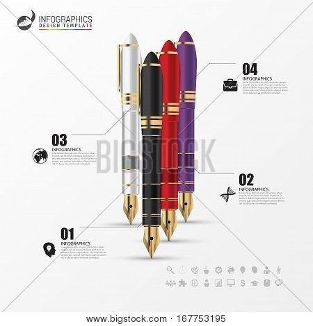 Education concept. Infographics design template. Vector illustration.