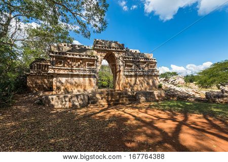 Ancient Arch At Labna Mayan Ruins, Yucatan, Mexico