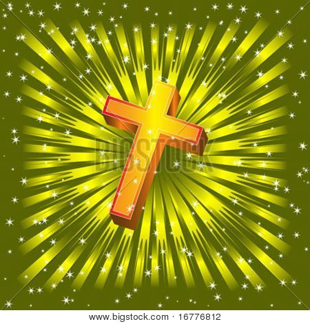 Vector Christian Cross Design abstract background