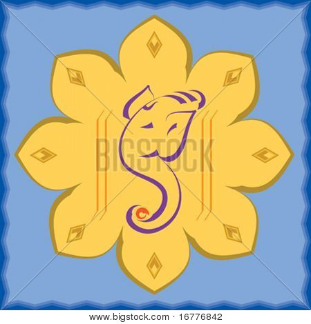 Ганеша традиционных абстрактный фон