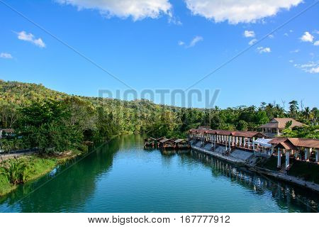 Loboc River in the jungle, Bohol Island Philippines