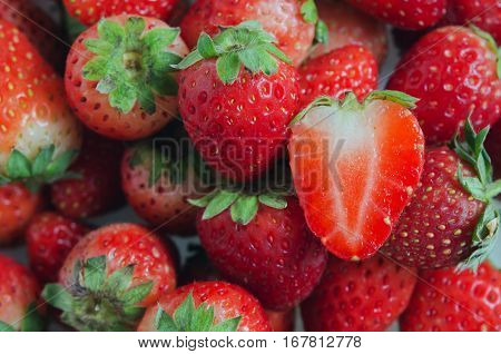 Strawberry fruit (Also named as Fragaria strawberry or Fragaria ananassa berry)