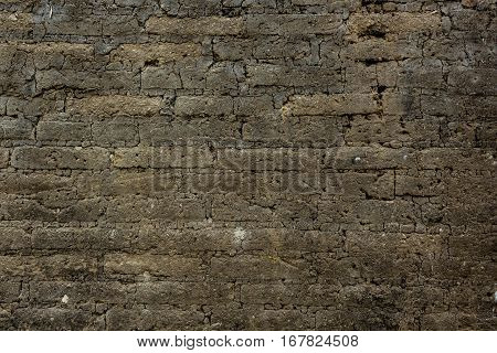 Background created from a mud wall. Old buildings in Guatemala.