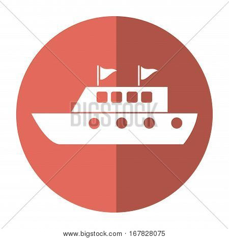 yacht luxury travel destination shadow vector illustration eps 10