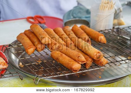 Typical Thai desserts for sale at a marketThai street food