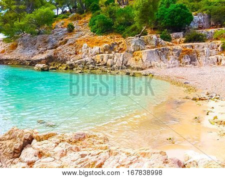 Calanque Between Marseille And Cassis, Provence, France