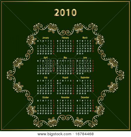 Kalender 2010 mit textfreiraum
