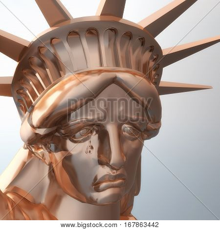 Digital Rendering Of The Statue Of Liberty