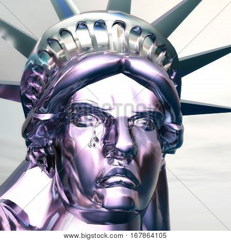 Digital Rendering Of The Statue Of Liberty