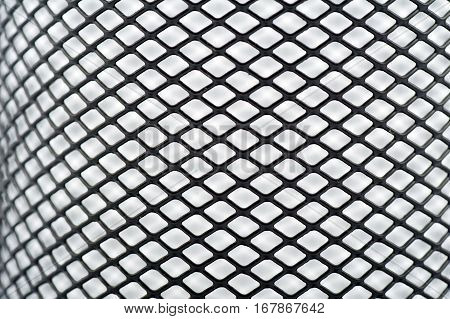 seamless black mesh on a white background
