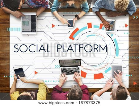 Internet Social Platform Media Network Digital